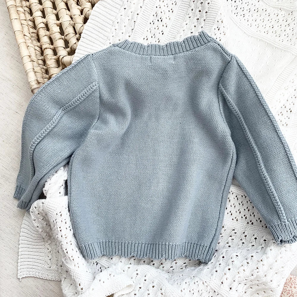 Blumen Strickjacke