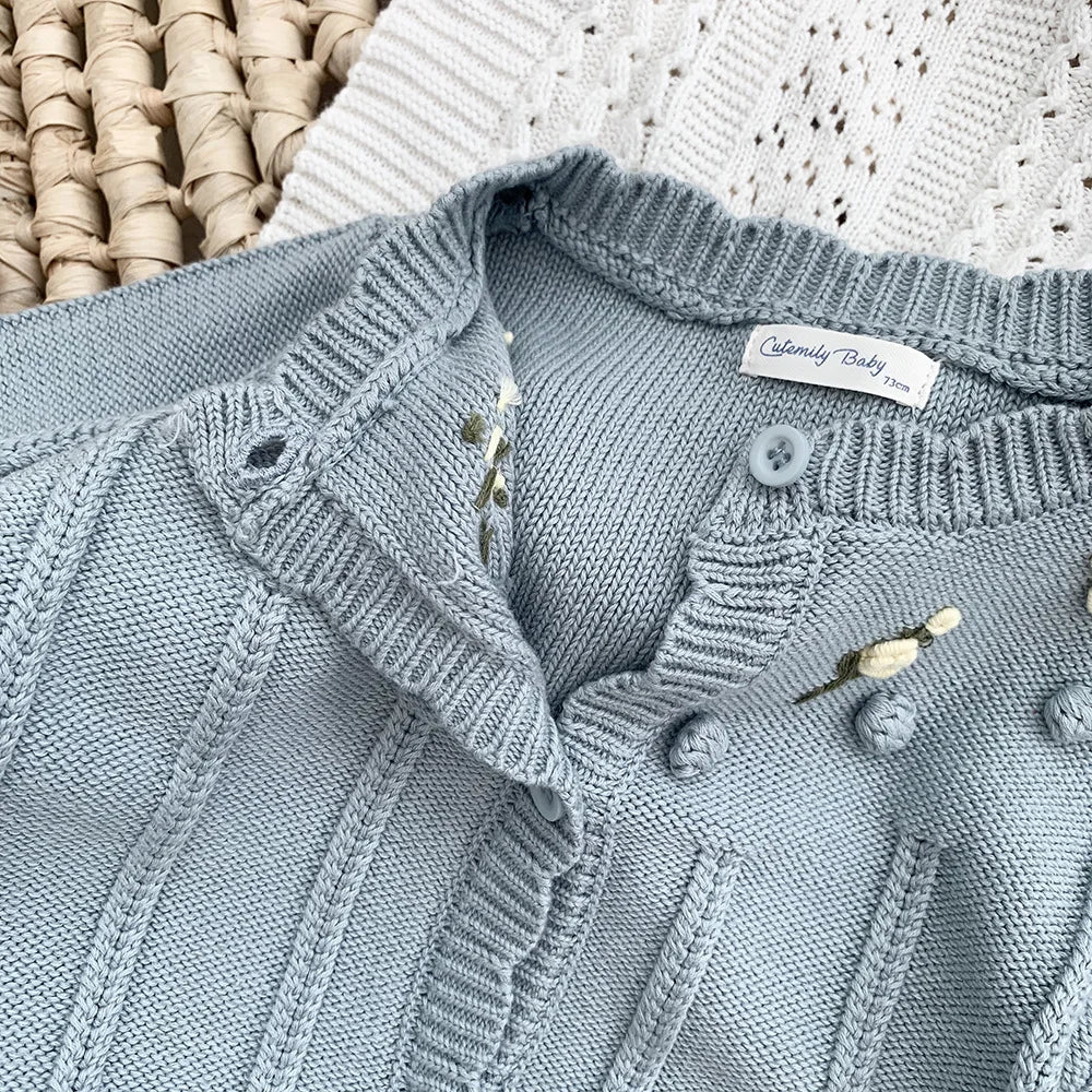 Blumen Strickjacke