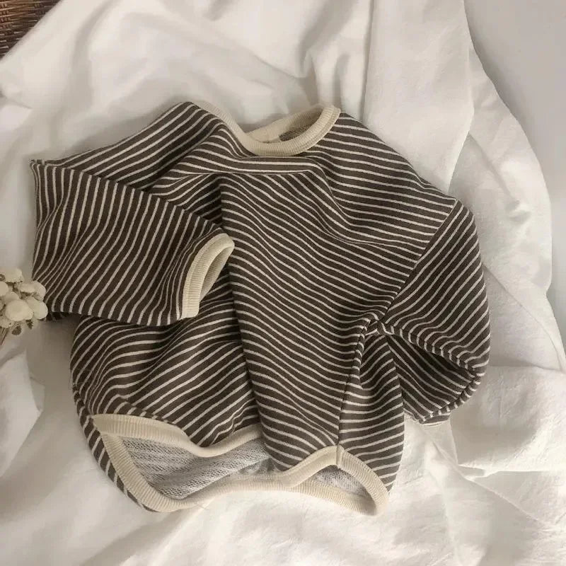 Gestreifter Langarmpullover