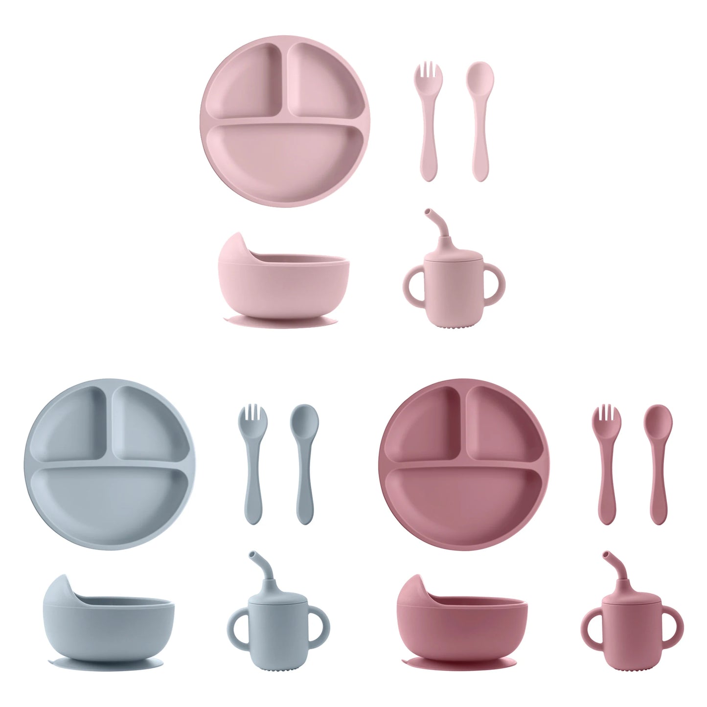 5-teiliges Esstisch-Set aus Silikon