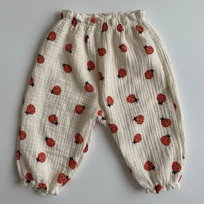 Musselin Hose mit Motiven