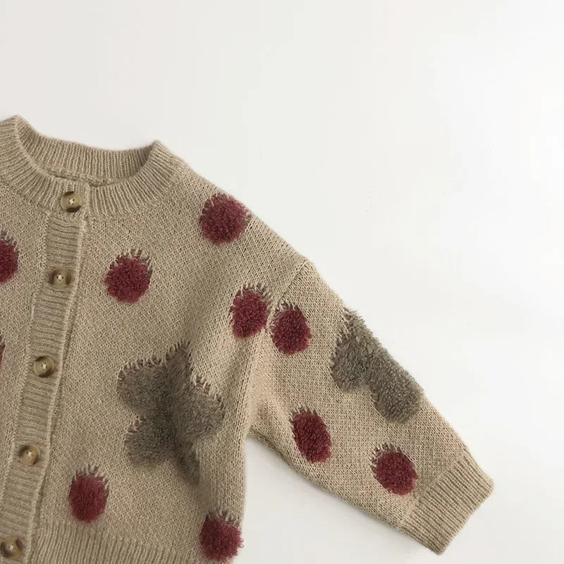 Erdbeer-Strickjacke