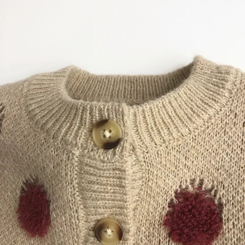 Erdbeer-Strickjacke