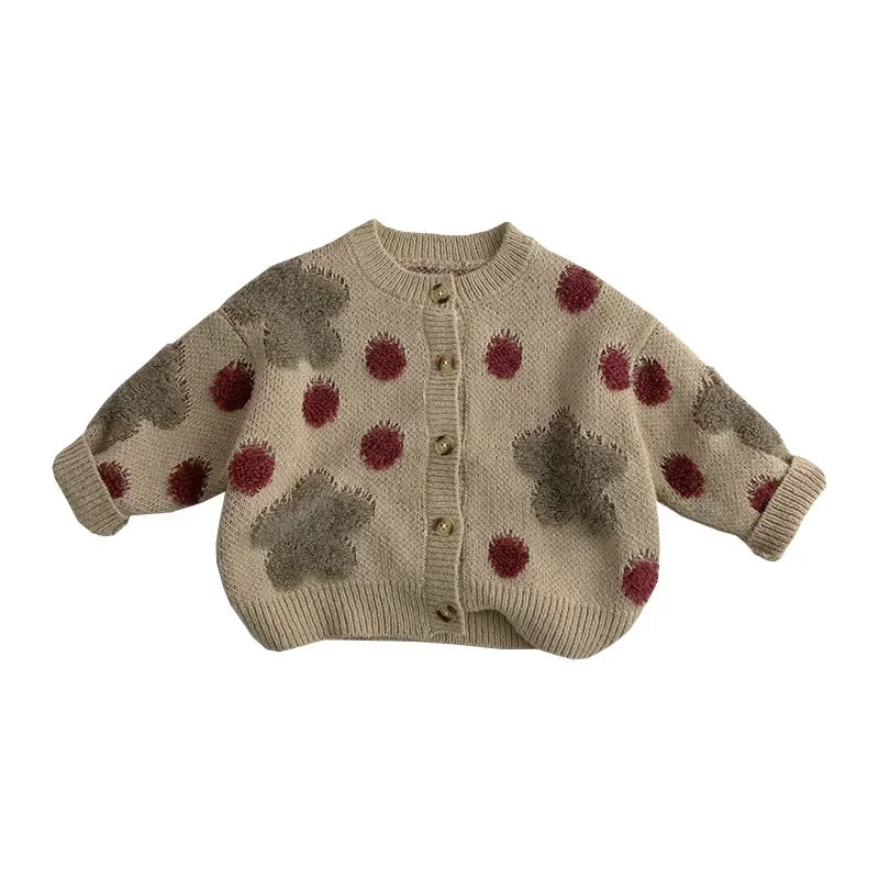 Erdbeer-Strickjacke