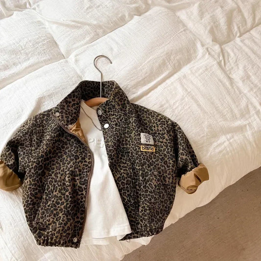 Unisex Übergangsjacke | Leoparden-Design | Soft-Touch-Mix | Must-have
