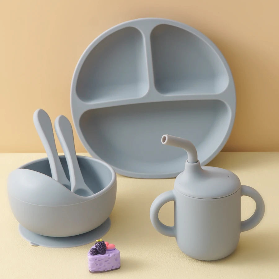 5-teiliges Esstisch-Set aus Silikon
