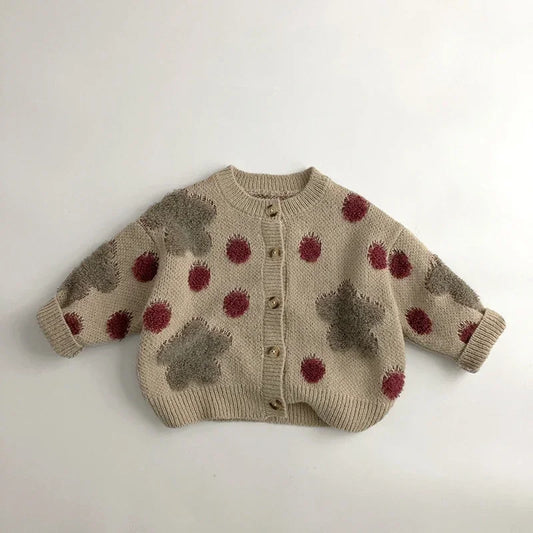 Erdbeer-Strickjacke