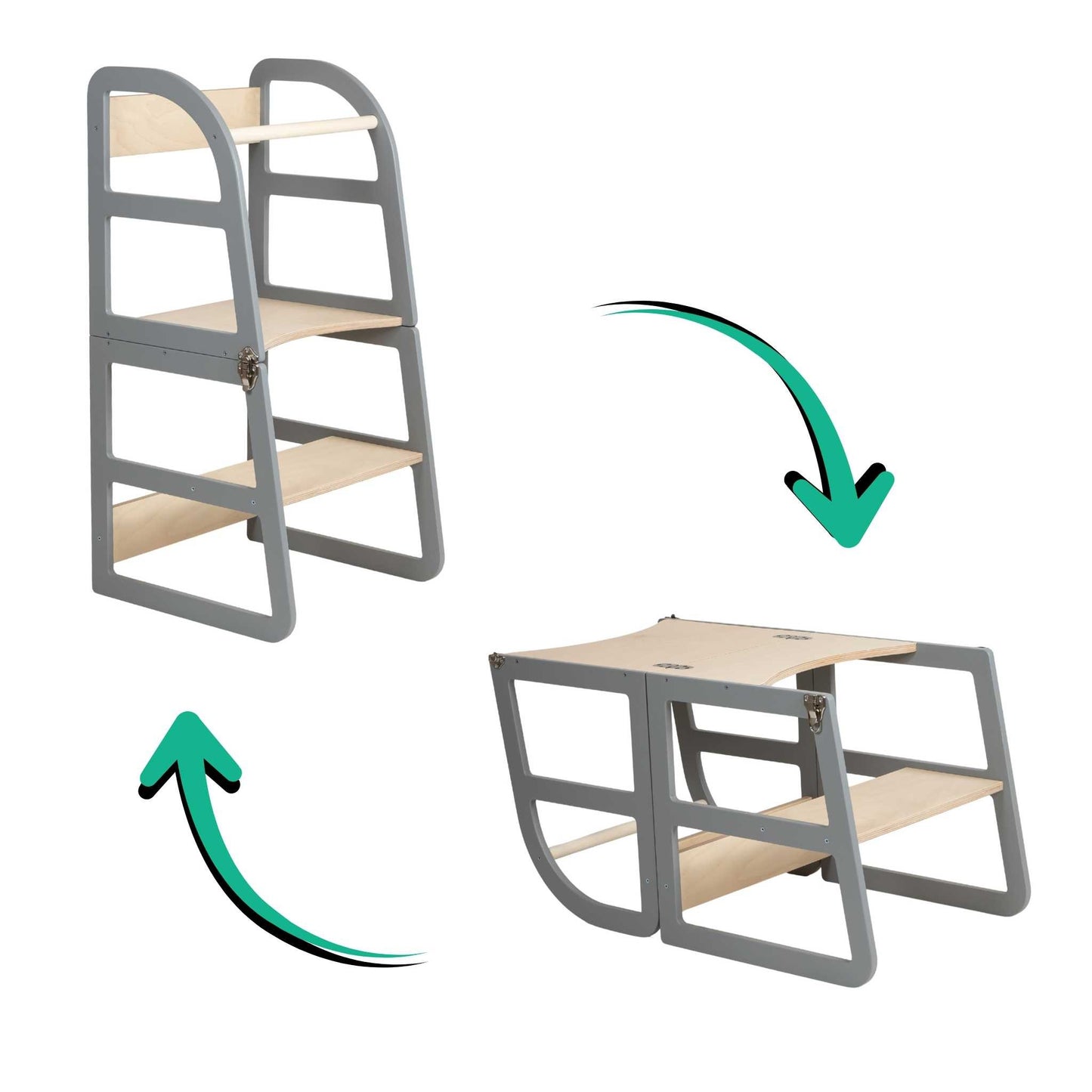 Transformable Kitchen Tower - Sleekstep, Convertible 2-in-1